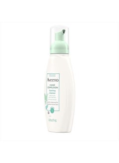 Aveeno Clear Complexion Foaming Oil-Free Facial Cleanser with Salicylic Acid for Breakout Prone Skin, Face Wash with Soy Extracts, Hypoallergenic and Non-Comedogenic, 6 fl. oz (Pack of 2)  - Image 2