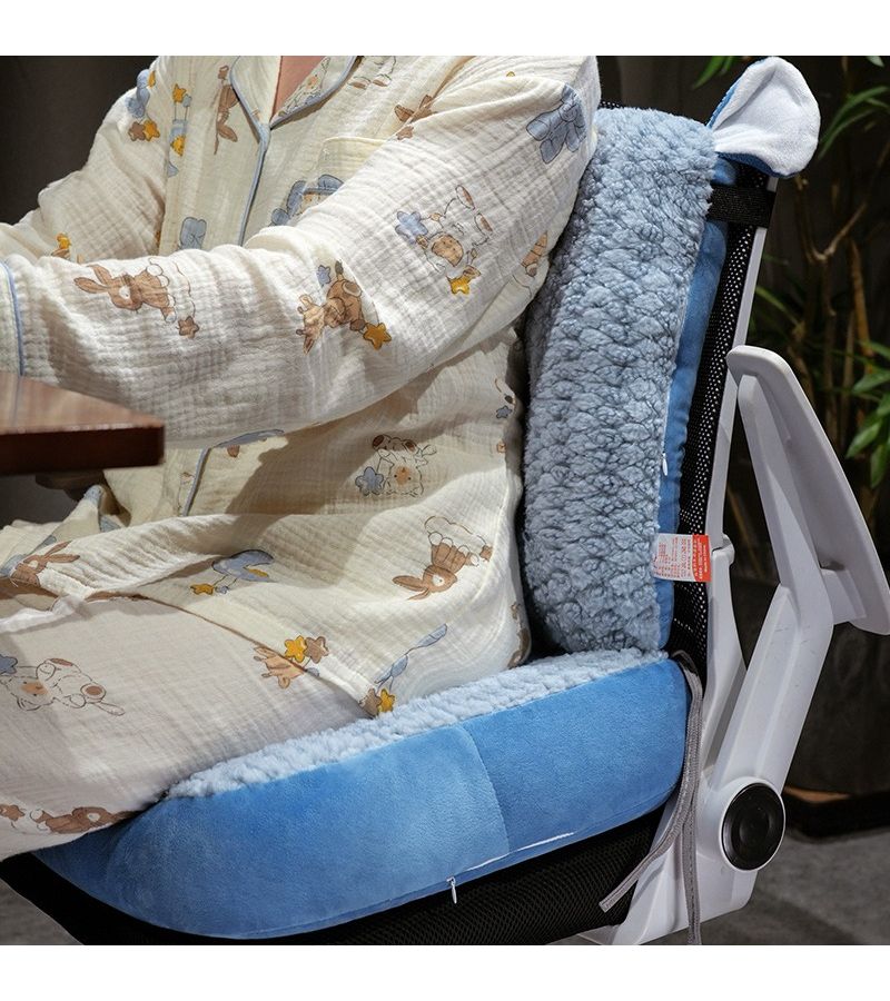 Green Dinosaur Thickened Seat Cushion For Sofa Or Chair Detachable Split Design With Lumbar Support Non-Slip Backrest Suitable For Office Chair Long Sitting Balcony Bay Window - Image 2