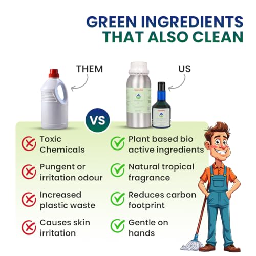 Sugandhim Swastha Oil Floor Cleaner Combo, 1 x 100ml 1 x 500ml, With Refill, 100% Natural Disinfectant, Cedar-wood Unique Essential Oils Blend - Image 4