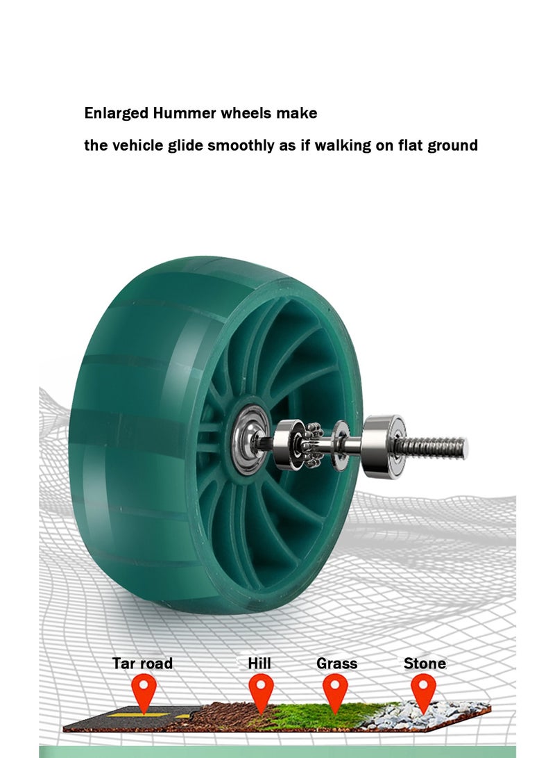 ال بي سكوتر ركل ثلاثي العجلات قابل للطي للأطفال مع أضواء LED - تصميم حيوان لطيف ومقود قابل للتعديل وتوجيه مائل وعجلات وامضة وموسيقى - Image 4