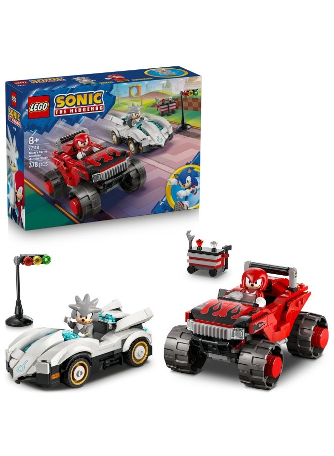 LEGO Sonic the Hedgehog Silver’s Car vs. Knuckles’ Monster Truck 77118 (Age 8+, 378 Pieces) - Image 1