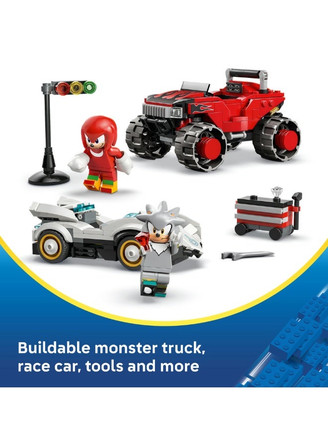 LEGO Sonic the Hedgehog Silver’s Car vs. Knuckles’ Monster Truck 77118 (Age 8+, 378 Pieces) - Image 4