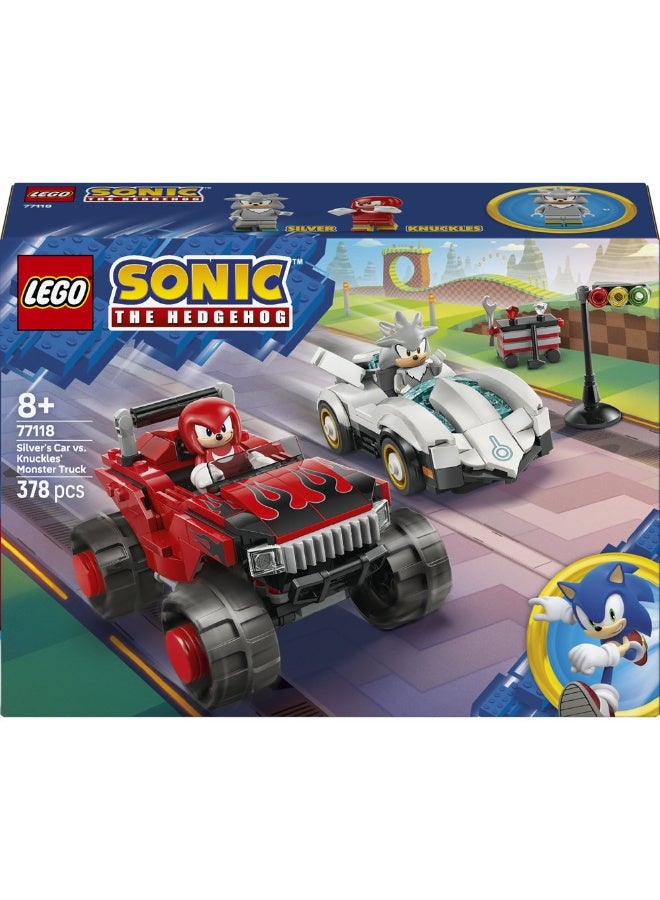 LEGO Sonic the Hedgehog Silver’s Car vs. Knuckles’ Monster Truck 77118 (Age 8+, 378 Pieces) - Image 2