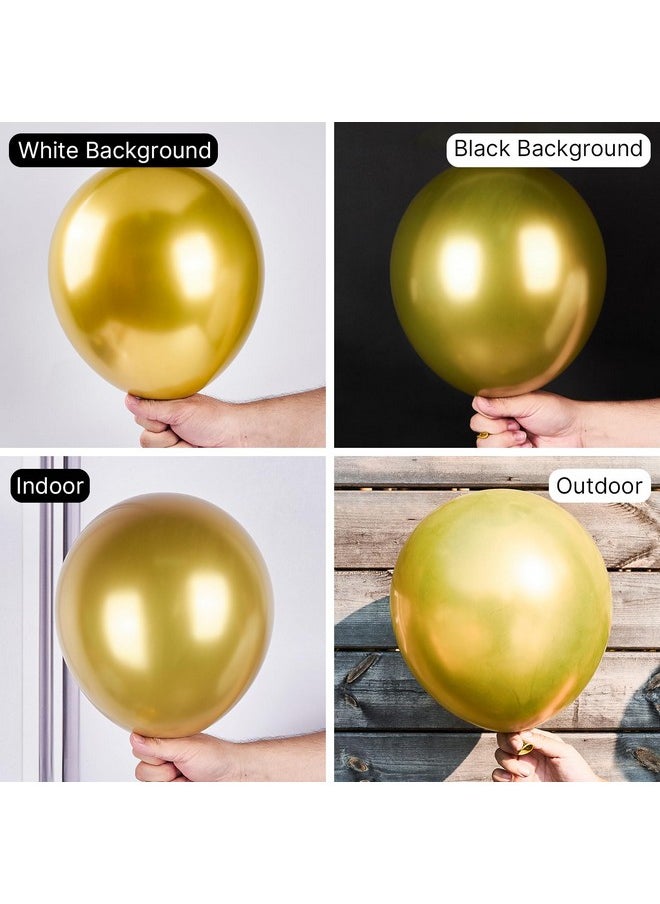 PartyWoo Metallic Gold Balloons, 50 Pcs 12 Inch Gold Metallic Balloons, Gold Balloons For Balloon Garland Or Balloon Arch As Party Decorations, Birthday Decorations, Baby Shower Decorations, Gold-G101  - Image 2