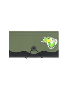 Generic Expanding Folders 12 pockets Accordion File Document Bags Paper Receipt Filing Box Organizer for Office School (GREEN)  - Image 1