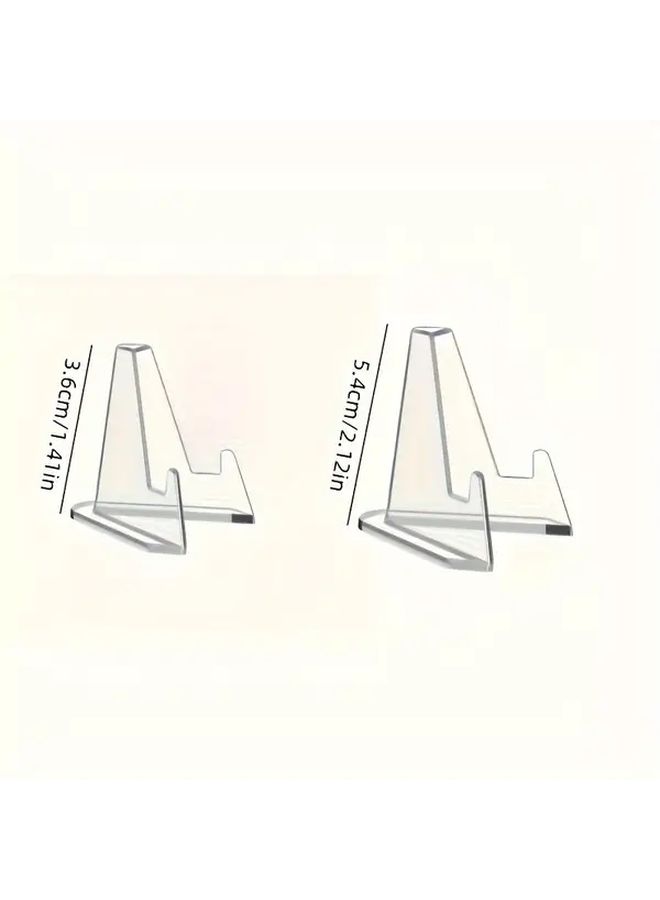 10 Pack Clear Acrylic Display Stands 5.4cm for Cards Coins Picture Frames - Image 3