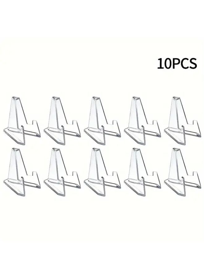 10 Pack Clear Acrylic Display Stands 5.4cm for Cards Coins Picture Frames - Image 4