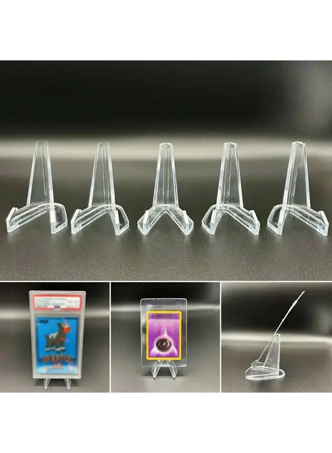 10 Pack Clear Acrylic Display Stands 5.4cm for Cards Coins Picture Frames - Image 2