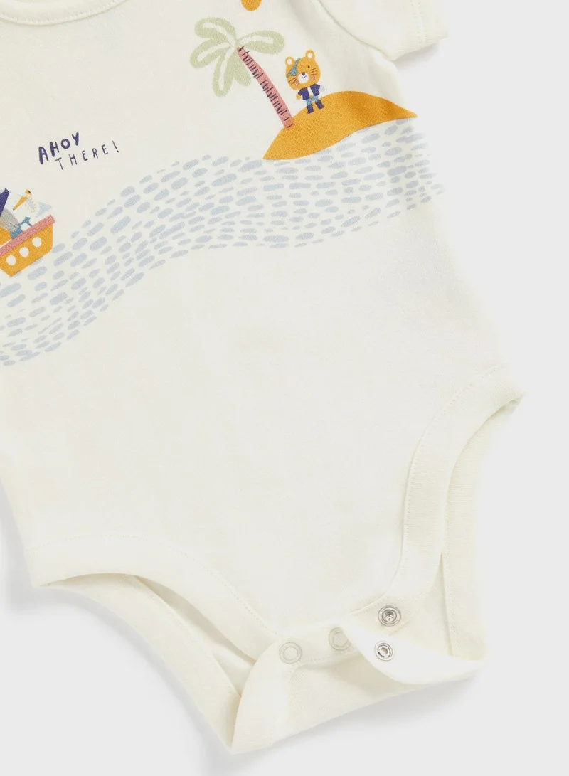 mothercare Kids 2 Pack Printed Bodysuits