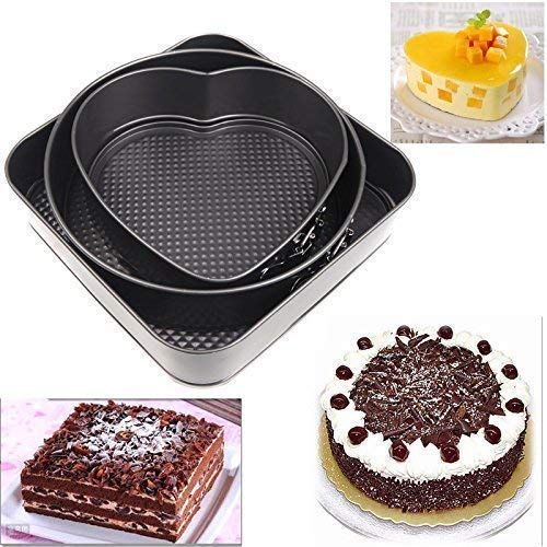 Dkriva Nonstick Leak Proof 3 in 1 Multiple Cake Mould Bakeware Accessories for Home Kitchen Tool - Image 1