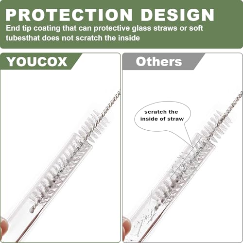 YOUCOX Straw Cleaner Brush for Stanley, 4Pcs Reusable Extra Long Straw Cleaning Brush for 14oz 20oz 30oz 40oz Stanley Mug, Cleaning Brush for All Plastic, Glass, Stainless and Silicone Straws - Image 3
