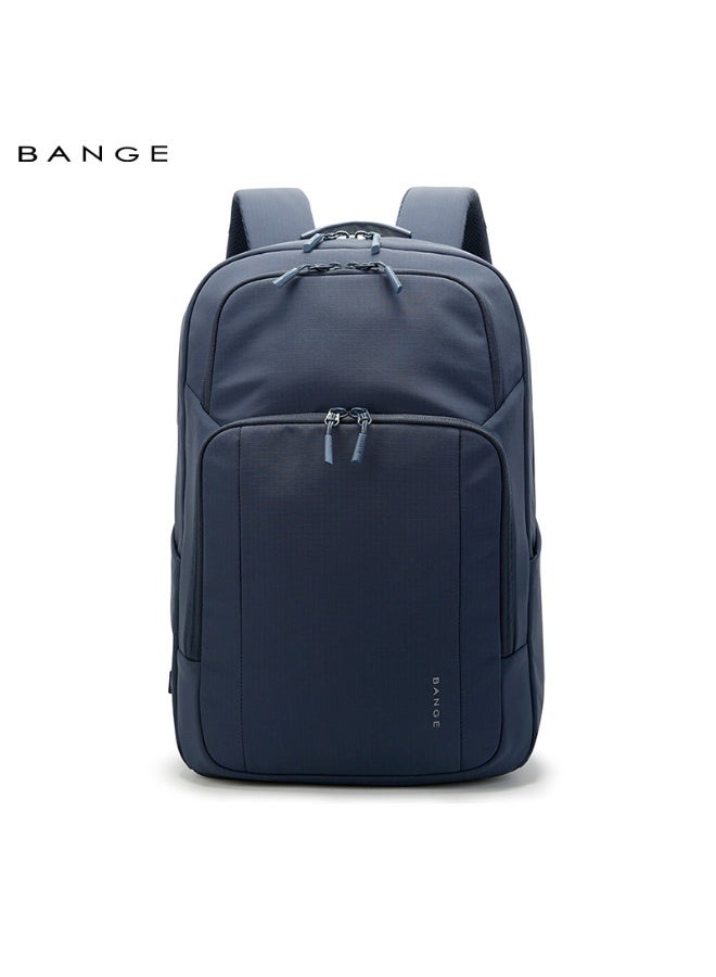 بانجي BANGE Travel Waterproof Soft Lightweight Student Casual Bag Men Laptop Backpack 7839 Blue - Image 1