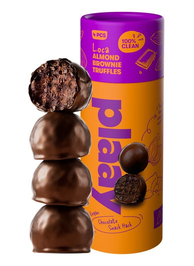 Plaay Almond Brownie Chocolate Truffles 4pcs (60g)  - Image 1