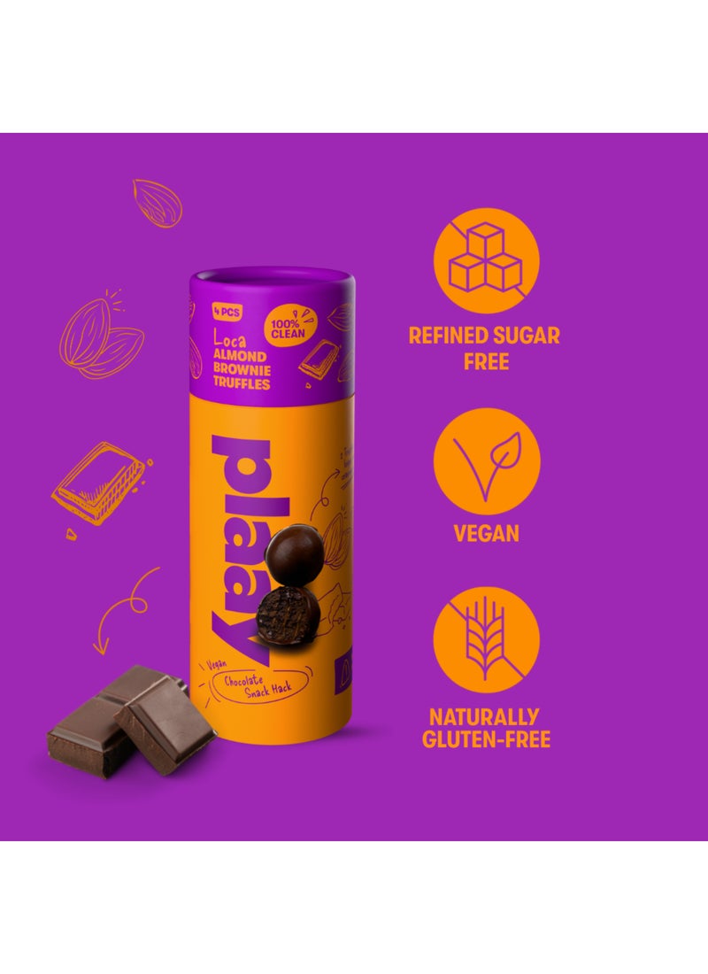 Plaay Almond Brownie Chocolate Truffles 60g (4pcs - 8g Protein) - Image 4
