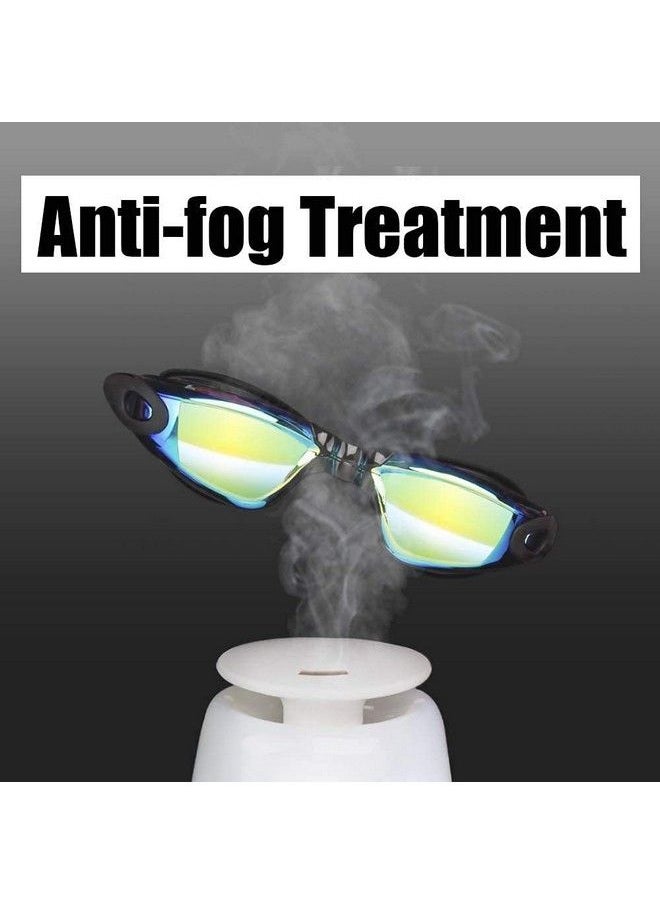 Prime Deals - Mirrored Wide Vision Swim Goggles Pro Clear Lens & Swimming Goggles With Uv And Anti Fog Protection For Adult Men Women With Free Protective Case Nose Clip Ear Plugs (Aqua Black) - Image 1