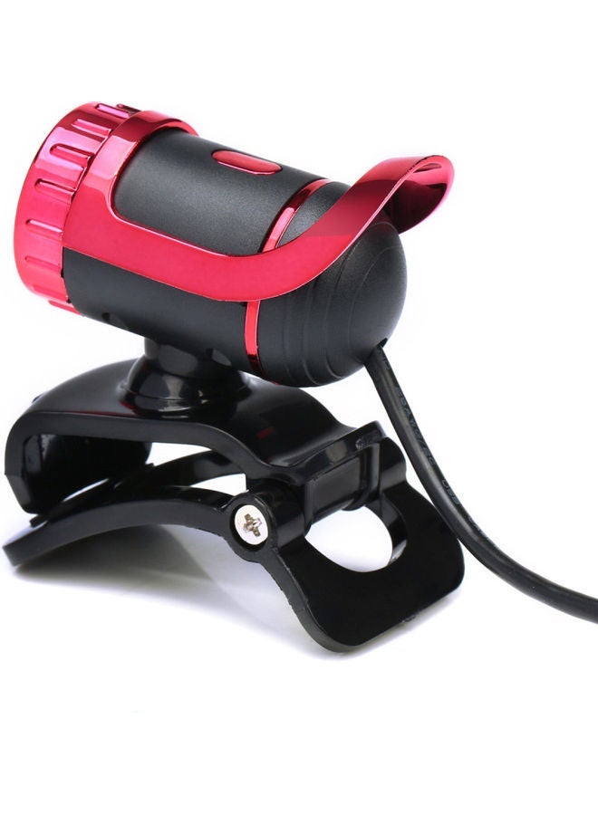 NIBEMINENT Portable Autofocus Wide-Angle Webcam Red/Black  - Image 2