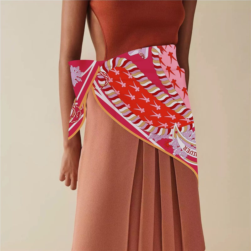 ISI 【Spotted Pegasus】 Living Room Decorative Silk Scarf Painting High-End Framed Diy90 * 90Cm Square Scarf Twill Scarf Women - Image 5