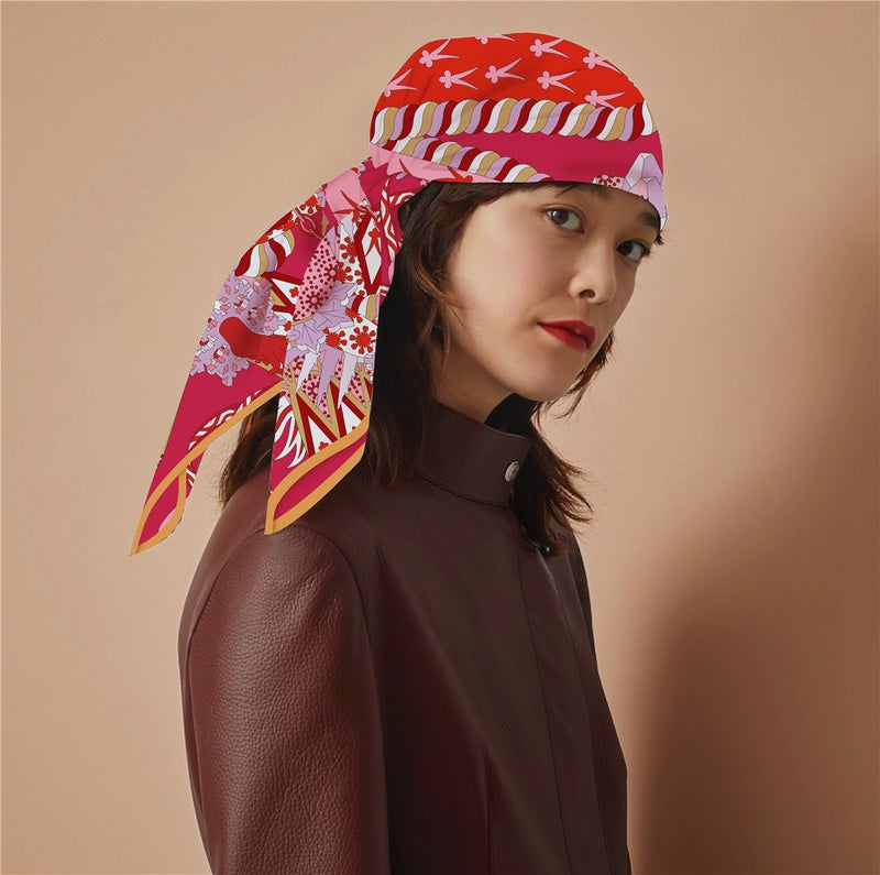 ISI 【Spotted Pegasus】 Living Room Decorative Silk Scarf Painting High-End Framed Diy90 * 90Cm Square Scarf Twill Scarf Women - Image 3