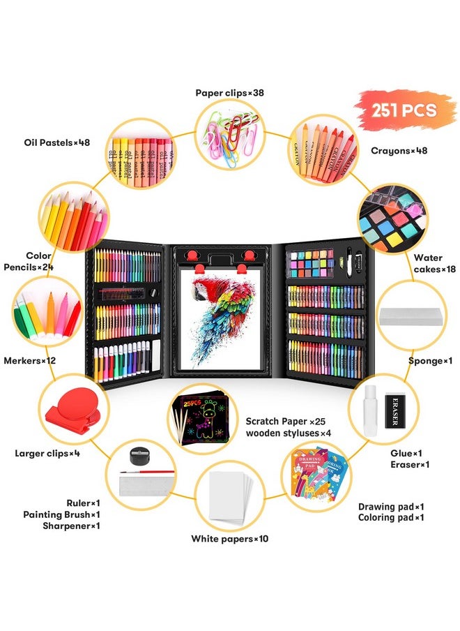 Art Kit 251Pack Art Supplies Drawing Kits Arts And Crafts Gifts Box For Kids Teen Girls Boys Art Set Case With Trifold Easel Scratch Paper Sketch Pad Coloring Book Crayons Pencils - pzsku/ZAA3E2B1DD0582ACE650BZ/45/_/1720617863/21a0e050-4149-4ff5-b5f3-eeb97e2c13d0