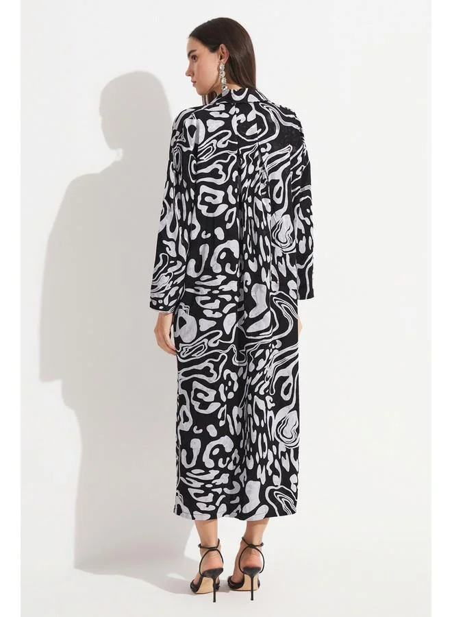 JUNE Abstract Print Shirt Dress