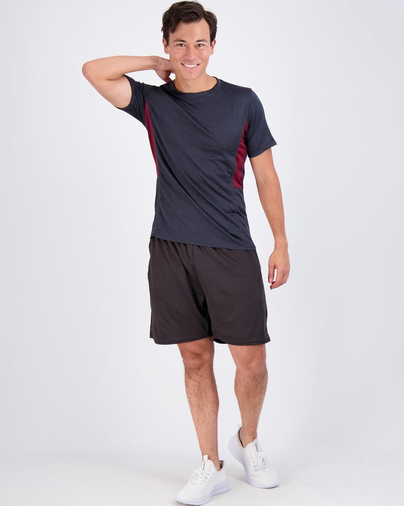 REALESSENTIALS Real Essentials 5 Pack: Menâ€™s Short Sleeve Dry Fit T-Shirts â€“ Moisture Wicking Athletic Workout Gym Fitness Casual Tees, Set 5, Large - Image 5