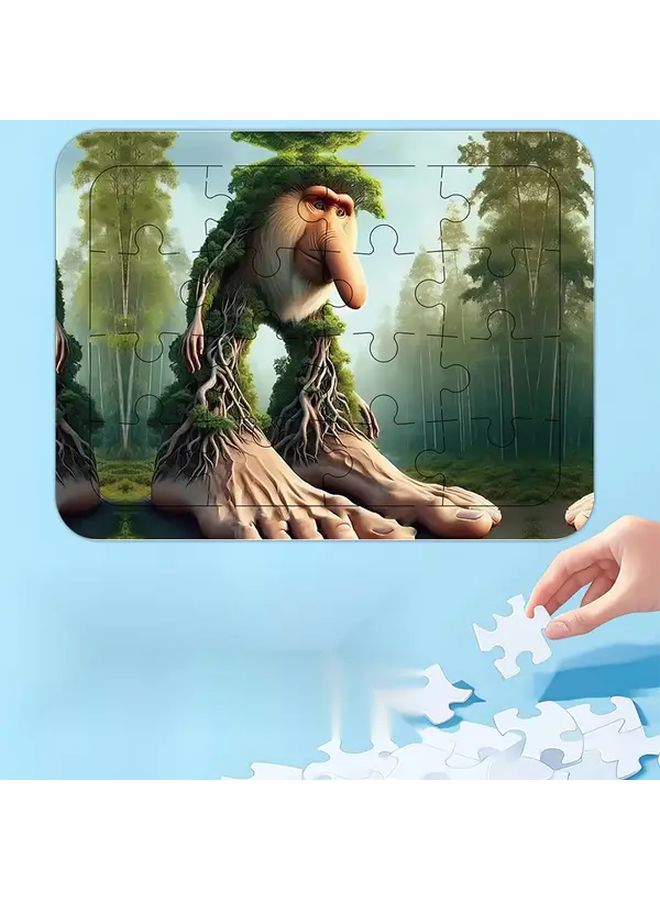 Bigfoot 16 Slice Italian Brainrot Puzzle Laser Pattern Collectible Jigsaw Set Family Game - Image 1