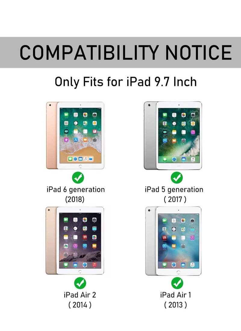 JAJEEK Protective Case with Keyboard for iPad 6th Gen (2018), iPad 5th Gen (2017), iPad Pro 9.7, iPad Air 2 & Air 1 – Wireless Bluetooth Keyboard, Durable Black Cover for Secure & Comfortable Typing - Image 3