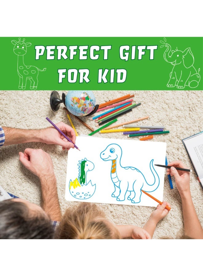 Capstro Foil Art Craft Sticker Book – Animal Magic Art Album | 16 Foil & 16 Coloring Pages + 80 Foil Sheets & Bamboo Stick | DIY Foil Picture Art Kit for Kids Age 3+ | Creative Craft Gift for Boys & Girls - Image 5