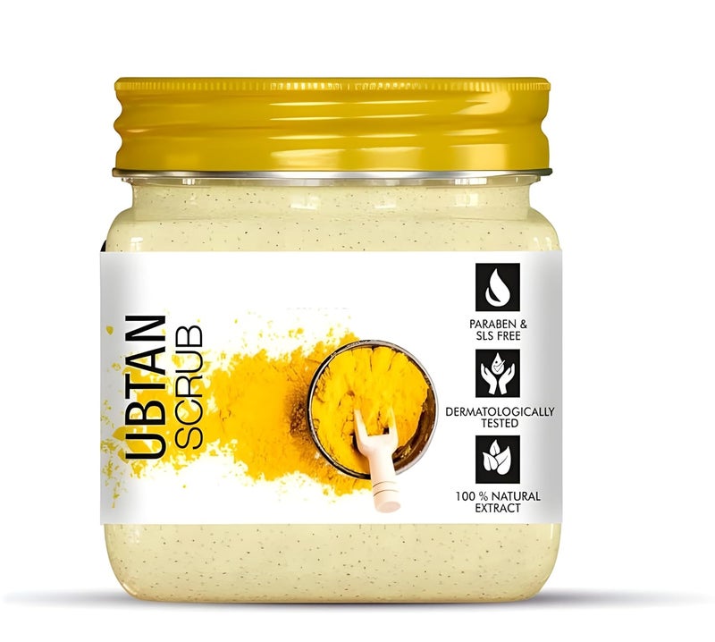 Generic VGSE Ubtan Face Scrub For men and womenwith Sandal Turmeric Extracts and Walnut GranulesNatural Exfoliating Scrub for Glowing SkinParabenFree380 ml  - Image 1