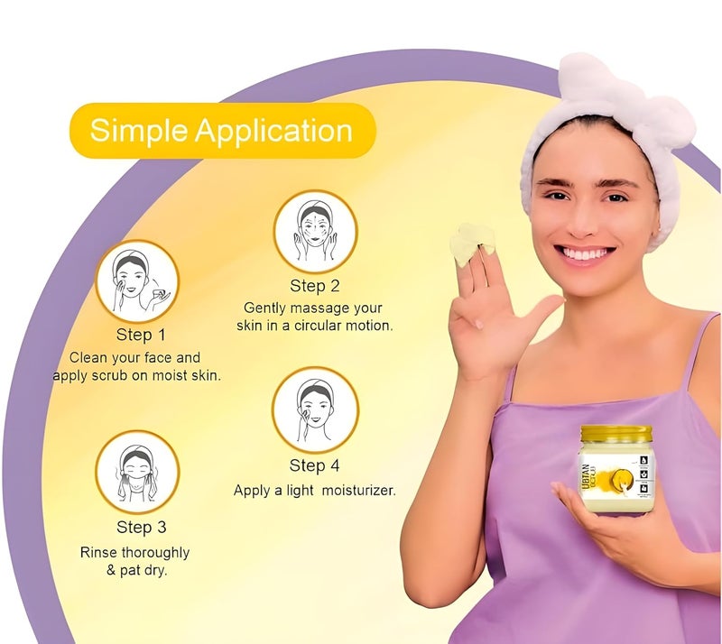 Generic VGSE Ubtan Face Scrub For men and womenwith Sandal Turmeric Extracts and Walnut GranulesNatural Exfoliating Scrub for Glowing SkinParabenFree380 ml  - Image 5