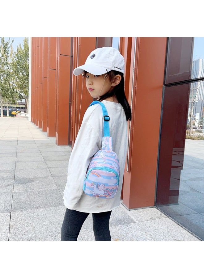 Cartoon Fashion Children's Chest Bag 2024 Autumn And Winter Fashion Princess Trendy Crossbody Bag Unicorn Children's Waist Bag-Color:Style Four-Size:One Size Fits All - Image 5