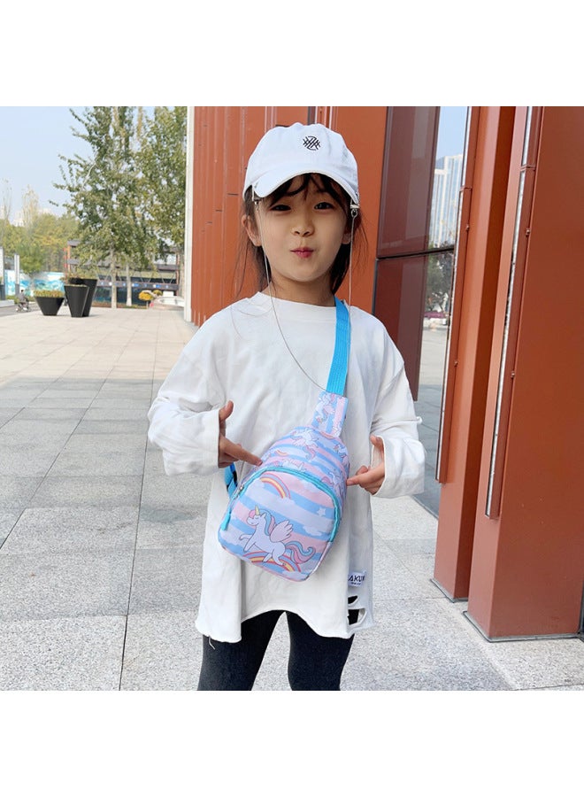 Cartoon Fashion Children's Chest Bag 2024 Autumn And Winter Fashion Princess Trendy Crossbody Bag Unicorn Children's Waist Bag-Color:Style Four-Size:One Size Fits All - Image 3