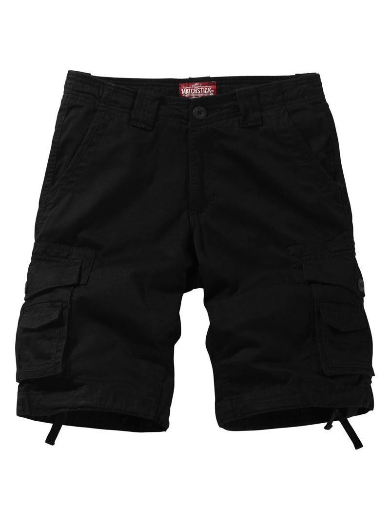 Match Mens Twill Comfort Cargo Short Without Belt S3612 Label Size 2XL36 US 34 Black