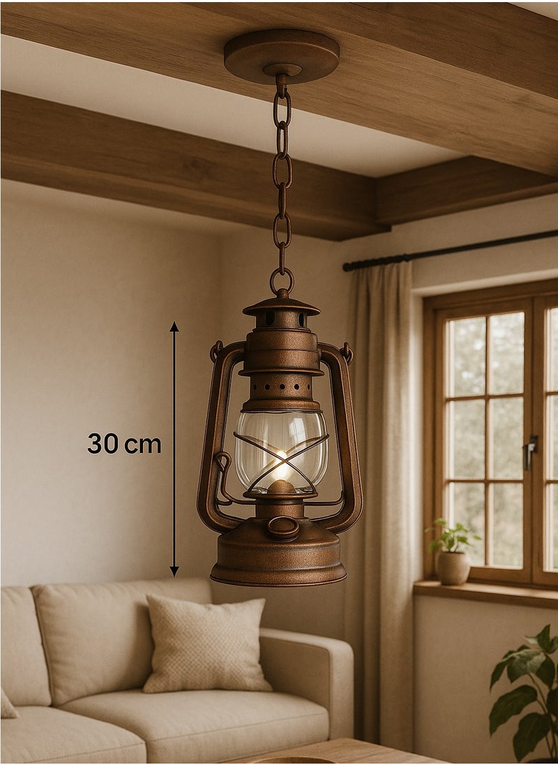 Generic Single folk lantern hanger with E14 bulb base  - Image 1