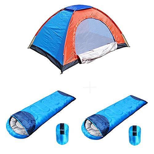 Shopper52 shopper 52.comCamping Tent Portable Foldable Tent for Picnic/Hiking/Trekking Tent Dome Tent 2 Person Tent with Waterproof Thick Carry Bed Camping Bag Sleeping Bag 2 Pcs Sleeping Bag - 2TENTSLEEPING2 - Image 1