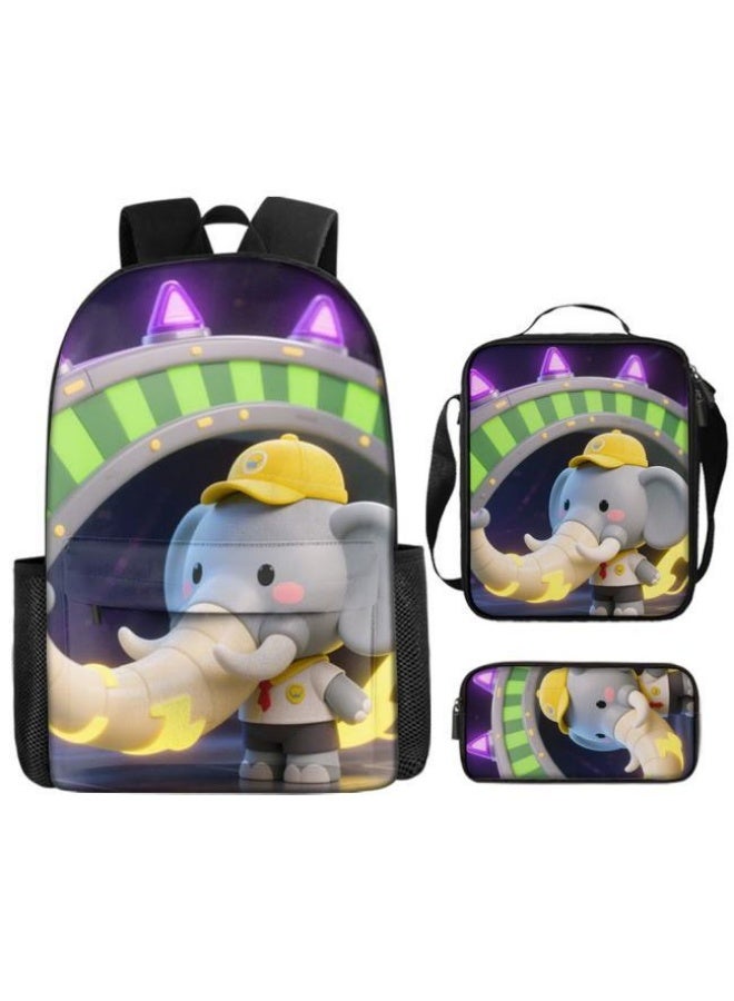 واضح من النار مساعد جيد للسفر اللطيف! مجموعة من ثلاث قطع من حقائب الرسوم المتحركة الحصرية للأطفال والمراهقين، خفيفة ومريحة (يمكن للطلاب والأطفال والأصدقاء استخدامها في النزهات ورياضات تسلق الجبال والذهاب إلى المدرسة وما إلى ذلك) - 60 - Image 2