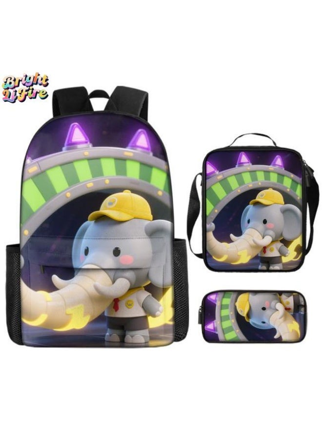 واضح من النار مساعد جيد للسفر اللطيف! مجموعة من ثلاث قطع من حقائب الرسوم المتحركة الحصرية للأطفال والمراهقين، خفيفة ومريحة (يمكن للطلاب والأطفال والأصدقاء استخدامها في النزهات ورياضات تسلق الجبال والذهاب إلى المدرسة وما إلى ذلك) - 60 - Image 1