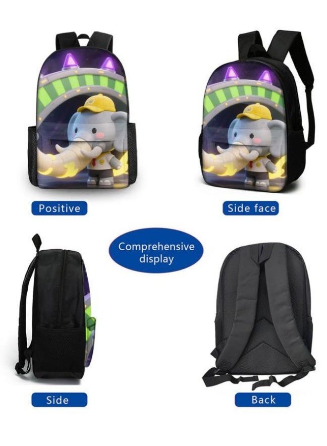 واضح من النار مساعد جيد للسفر اللطيف! مجموعة من ثلاث قطع من حقائب الرسوم المتحركة الحصرية للأطفال والمراهقين، خفيفة ومريحة (يمكن للطلاب والأطفال والأصدقاء استخدامها في النزهات ورياضات تسلق الجبال والذهاب إلى المدرسة وما إلى ذلك) - 60 - Image 3