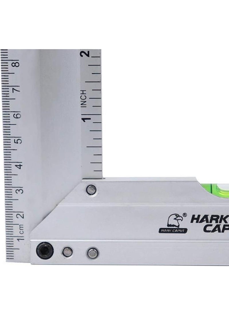 First Master Aluminum Carpenter Square Square with Spirit Level - 35 cm  - Image 2