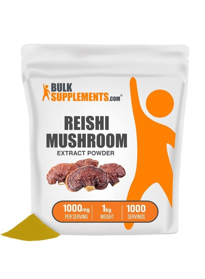 BulkSupplements .com Reishi Mushroom Extract Powder - Mushroom Supplements for Immune Support, Superfood - 1000mg of Ganoderma Lucidum Extract per Serving, Gluten Free (1 Kilogram - 2.2 lbs) - Image 1