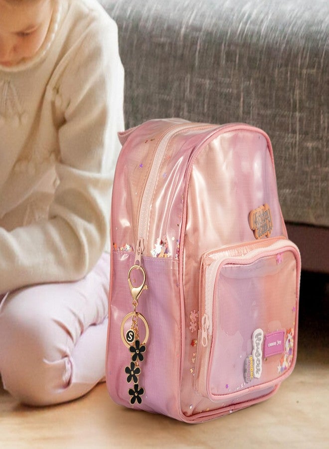 SELOVO Key Chain for Women Black Flower Letter K Initial Keychain - Image 3