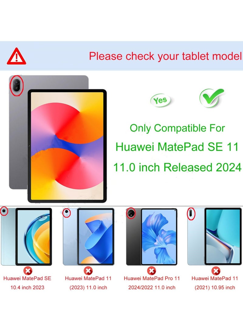Case for Huawei MatePad SE 11 Inch Released 2024 Released Tablet Case with Stand Function Huawei Huawei MatePad SE 11 Tablet Case with Card Holder (Black)  - Image 2