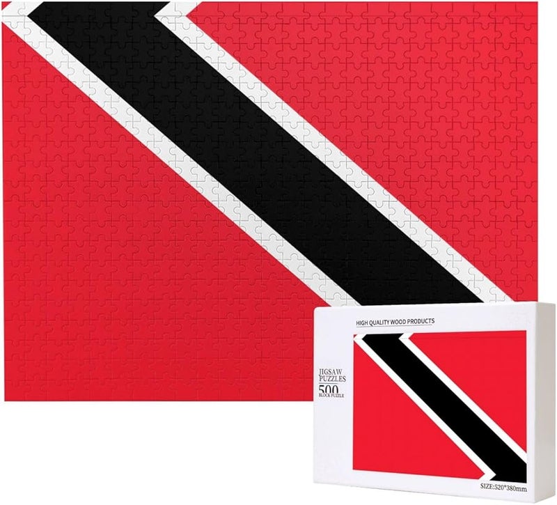لغز علم ترينيداد وتوباغو 500 قطعة للكبار ديكور المنزل هدية 20.4 × 15 - Image 2