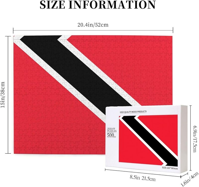 لغز علم ترينيداد وتوباغو 500 قطعة للكبار ديكور المنزل هدية 20.4 × 15 - Image 5