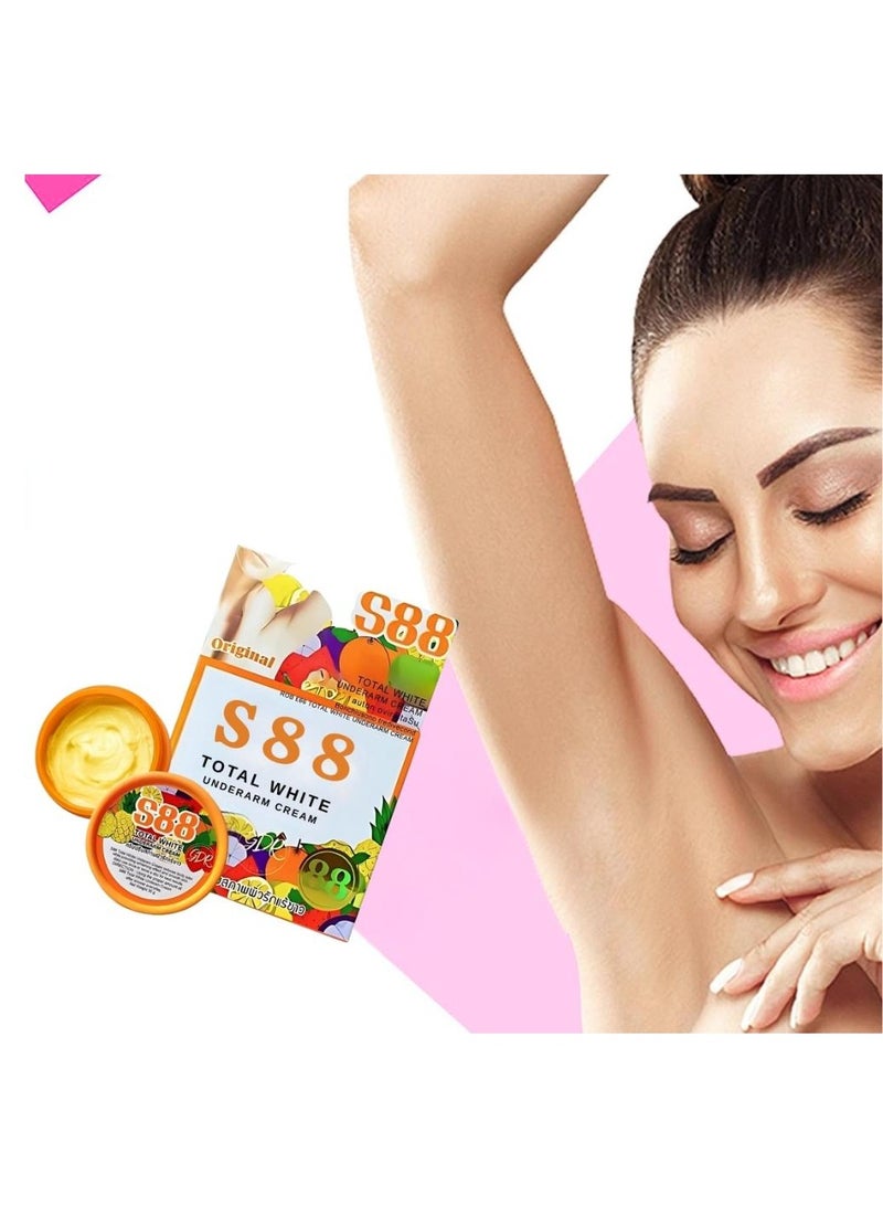 S88 أبيض بالكامل كريم توتال وايت الأصلي يزيل الأوساخ ويتخلص من الروائح ويفتح البشرة 35 جرام - Image 3