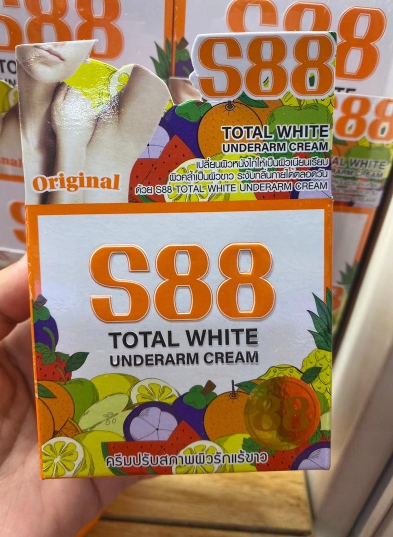 S88 أبيض بالكامل كريم توتال وايت الأصلي يزيل الأوساخ ويتخلص من الروائح ويفتح البشرة 35 جرام - Image 4