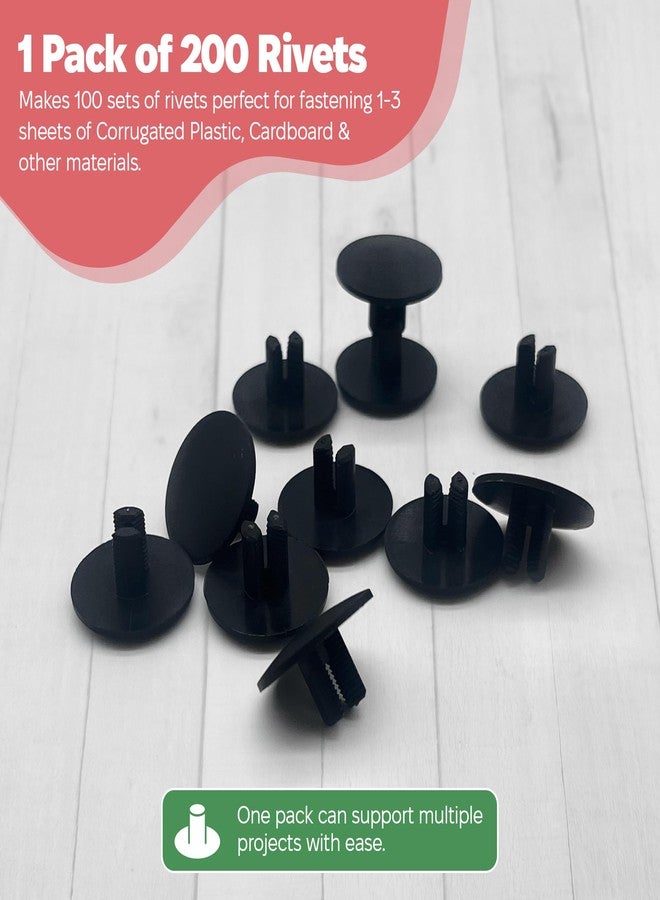 Snout and Shell Plastic Ratchet Rivets - .73 in x .41 in (18.7 mm x 10.5 mm) - Construct Coroplast Guinea Pig or Hedgehog Habitats use for C&C Cages (Pack of 200) by Snout and Shell - Image 2