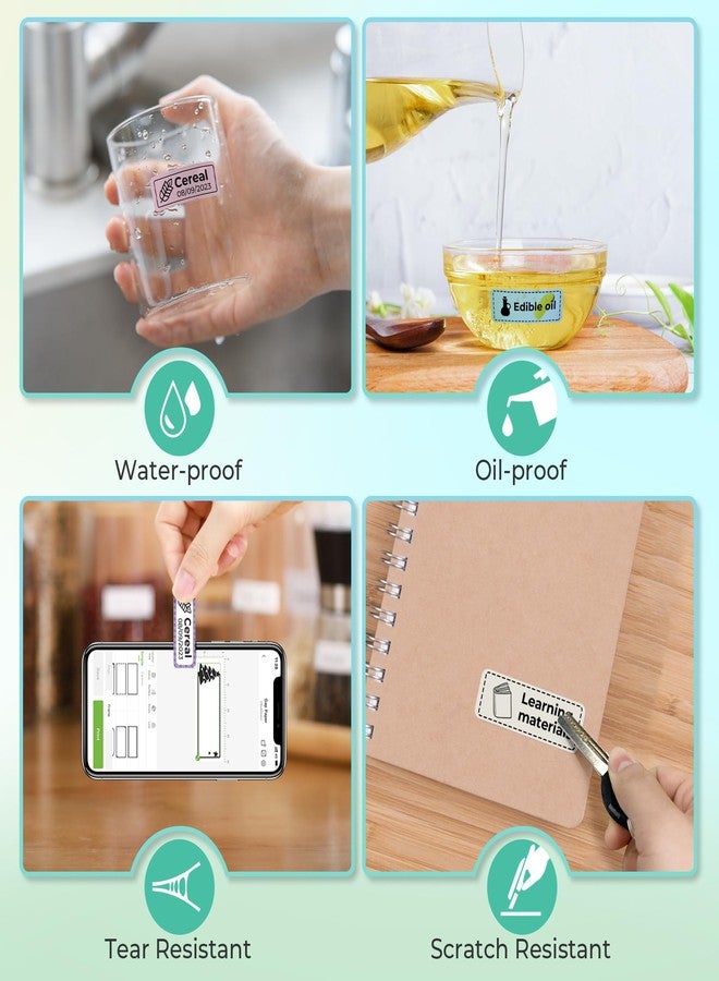 NELKO Original P21 Label Tape Replacement Adapted Label Printing Paper 14x40mm Standard Laminated Office Labeling Tape Multipurpose Tape P21 180 Tape/Roll 3 Rolls Purple/Pink/Pink - Image 4