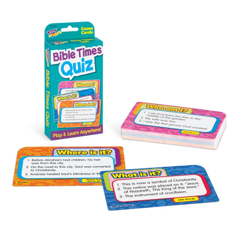 Trend Enterprises Bible Times Quiz Challenge Cards - Image 2