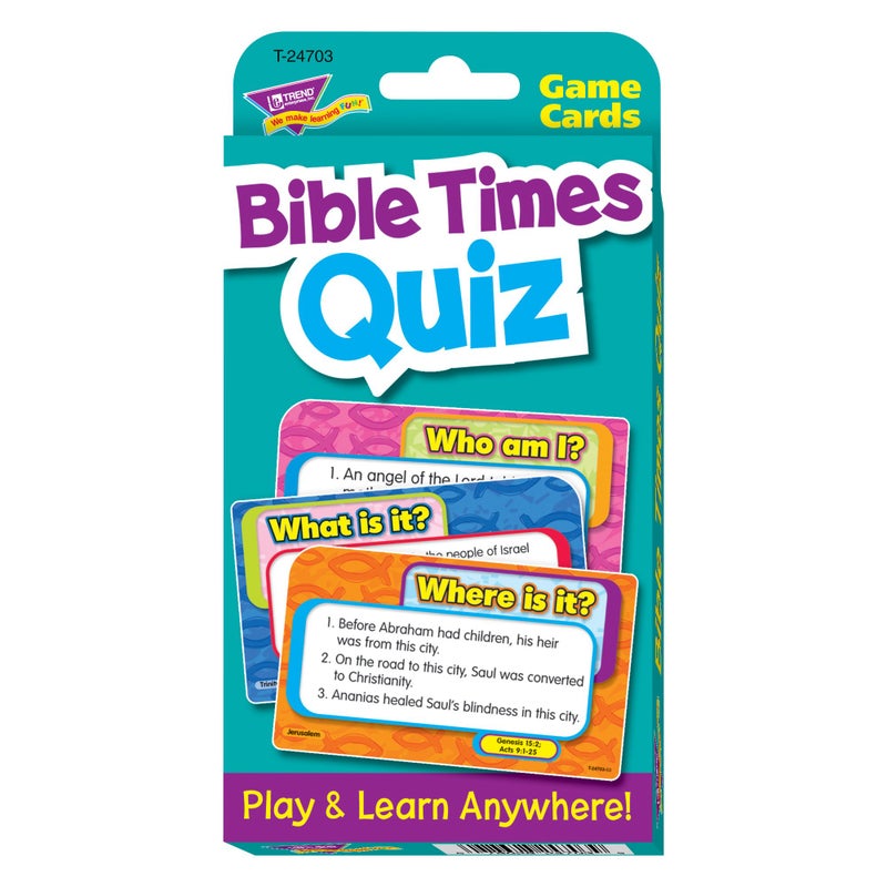 Trend Enterprises Bible Times Quiz Challenge Cards - Image 1
